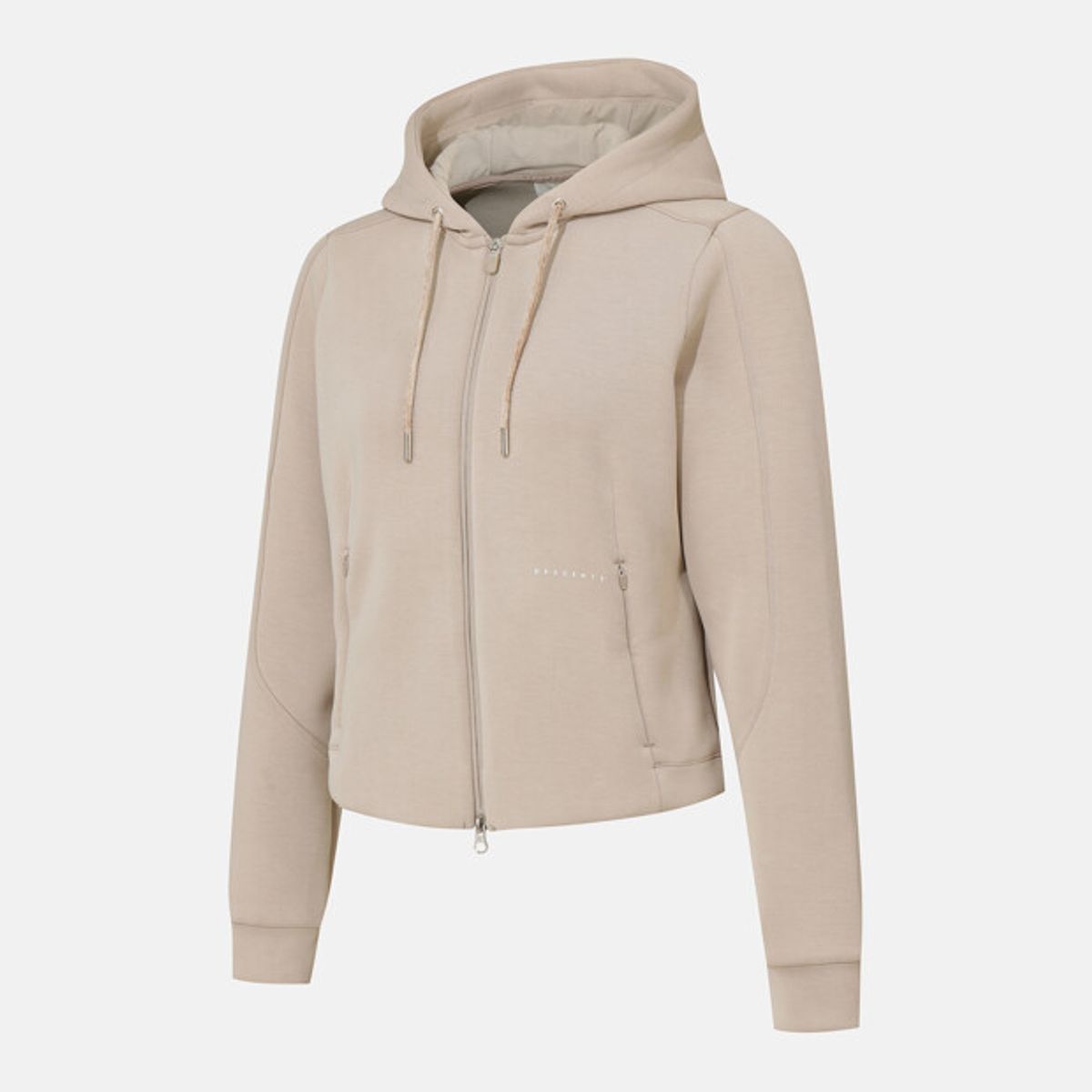 데상트(DESCENTE) 여성 모달 플로우 후드형 트레이닝 자켓 브라운 SR322PFT81