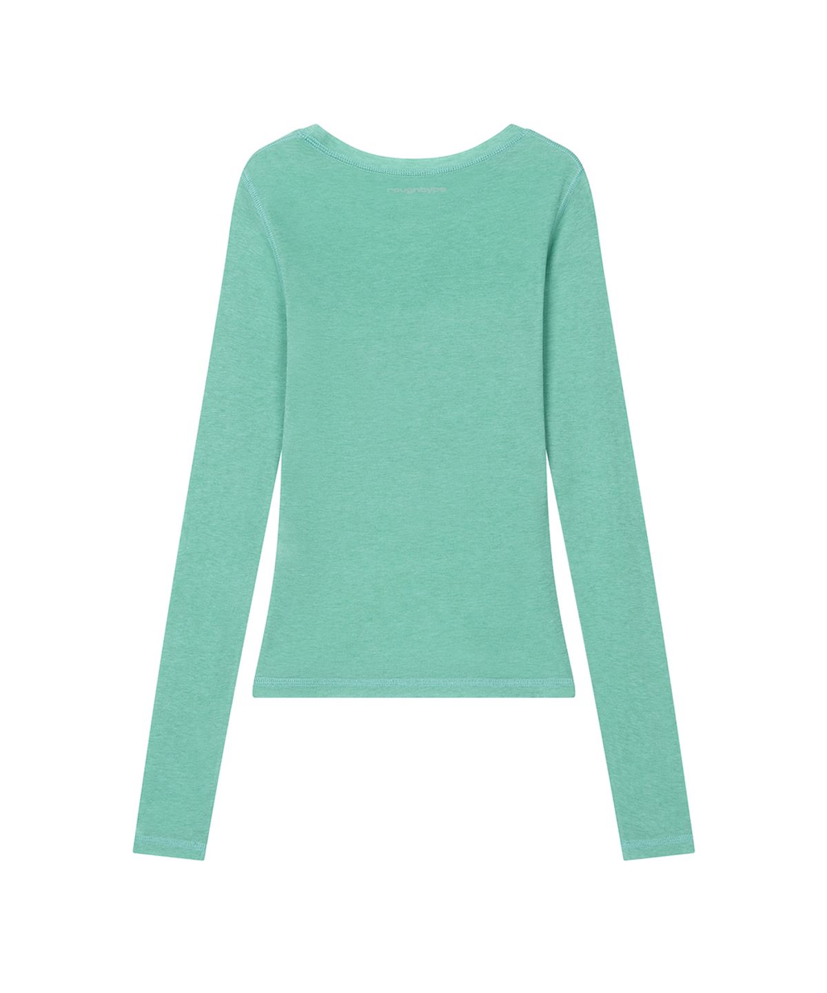 로타입(ROUGHTYPE) Crack Logo Slim Long Sleeve - Mint