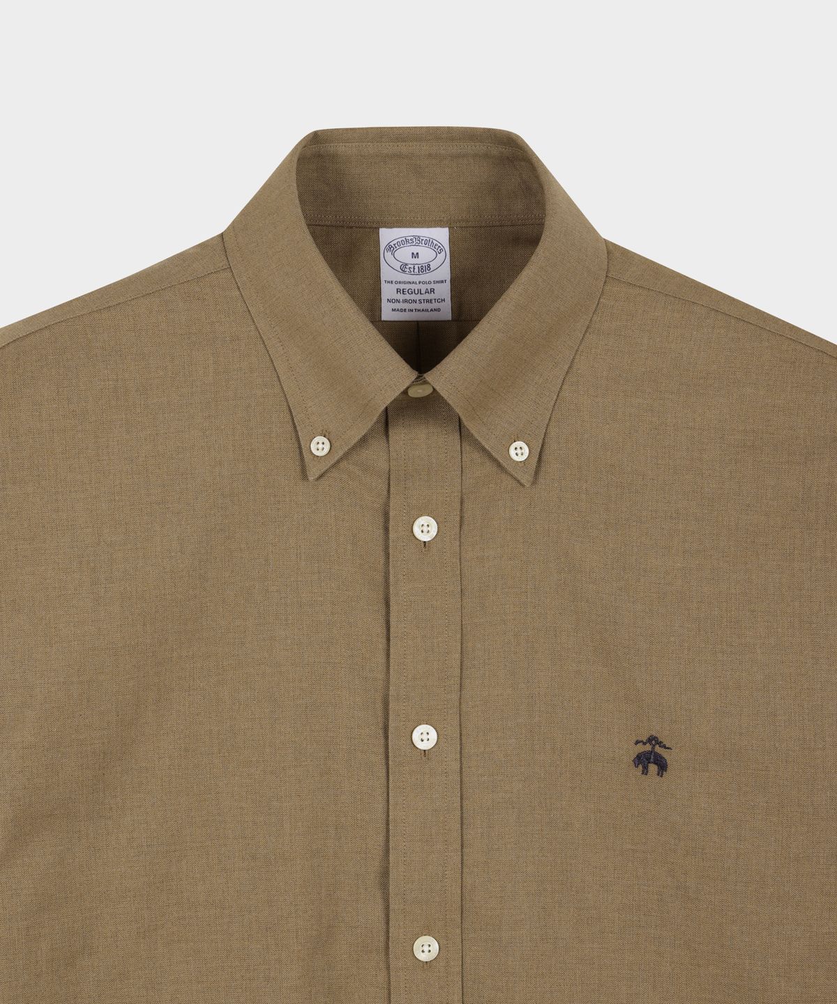 브룩스 브라더스(BROOKS BROTHERS) 논아이론 옥스포드 솔리드 셔츠 (브라운) (BBTHMMG305)