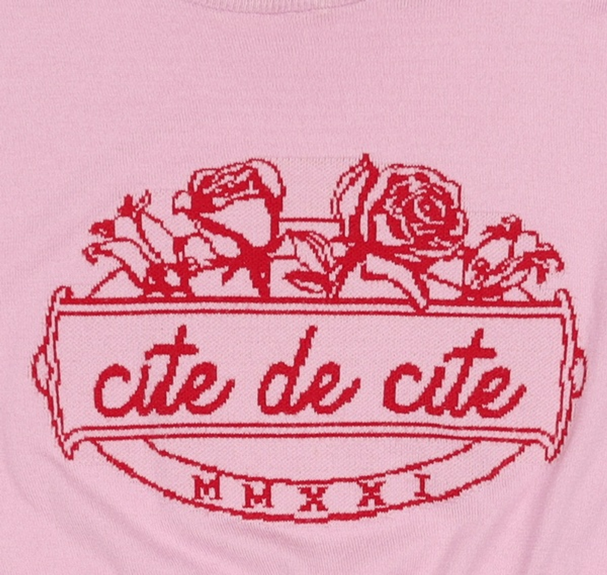 시테드시테(CITE DE CITE) Pink Half Sleeve knit FREE