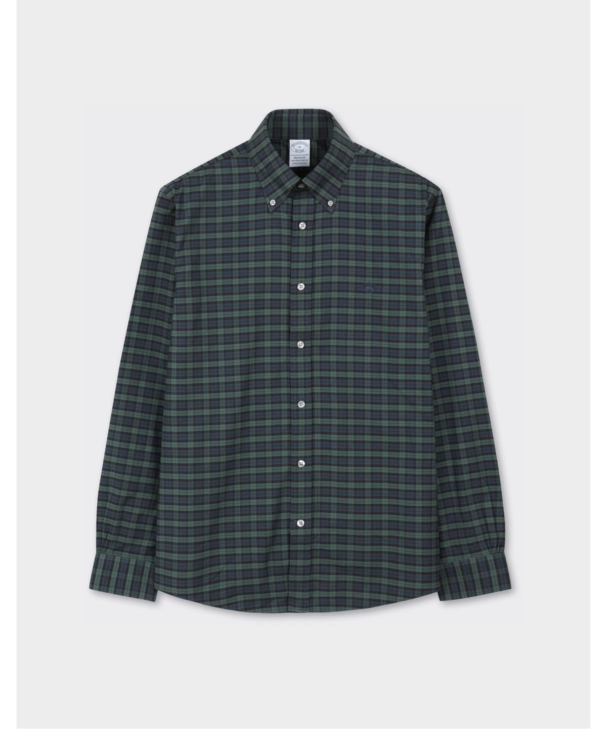 브룩스 브라더스(BROOKS BROTHERS) 논아이론 옥스포드 체크 패턴 셔츠 (멀티) (BBTHMMG306)