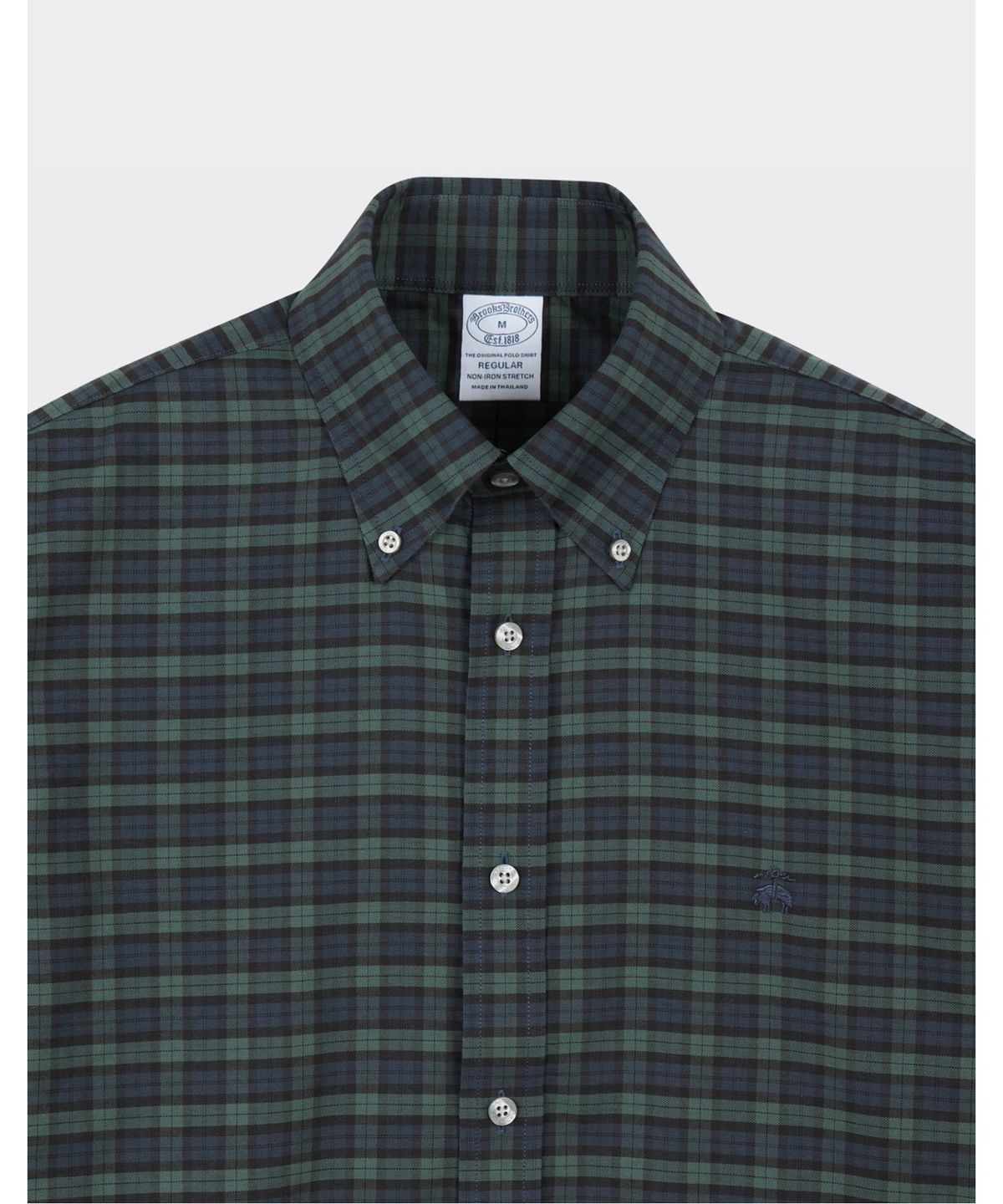 브룩스 브라더스(BROOKS BROTHERS) 논아이론 옥스포드 체크 패턴 셔츠 (멀티) (BBTHMMG306)