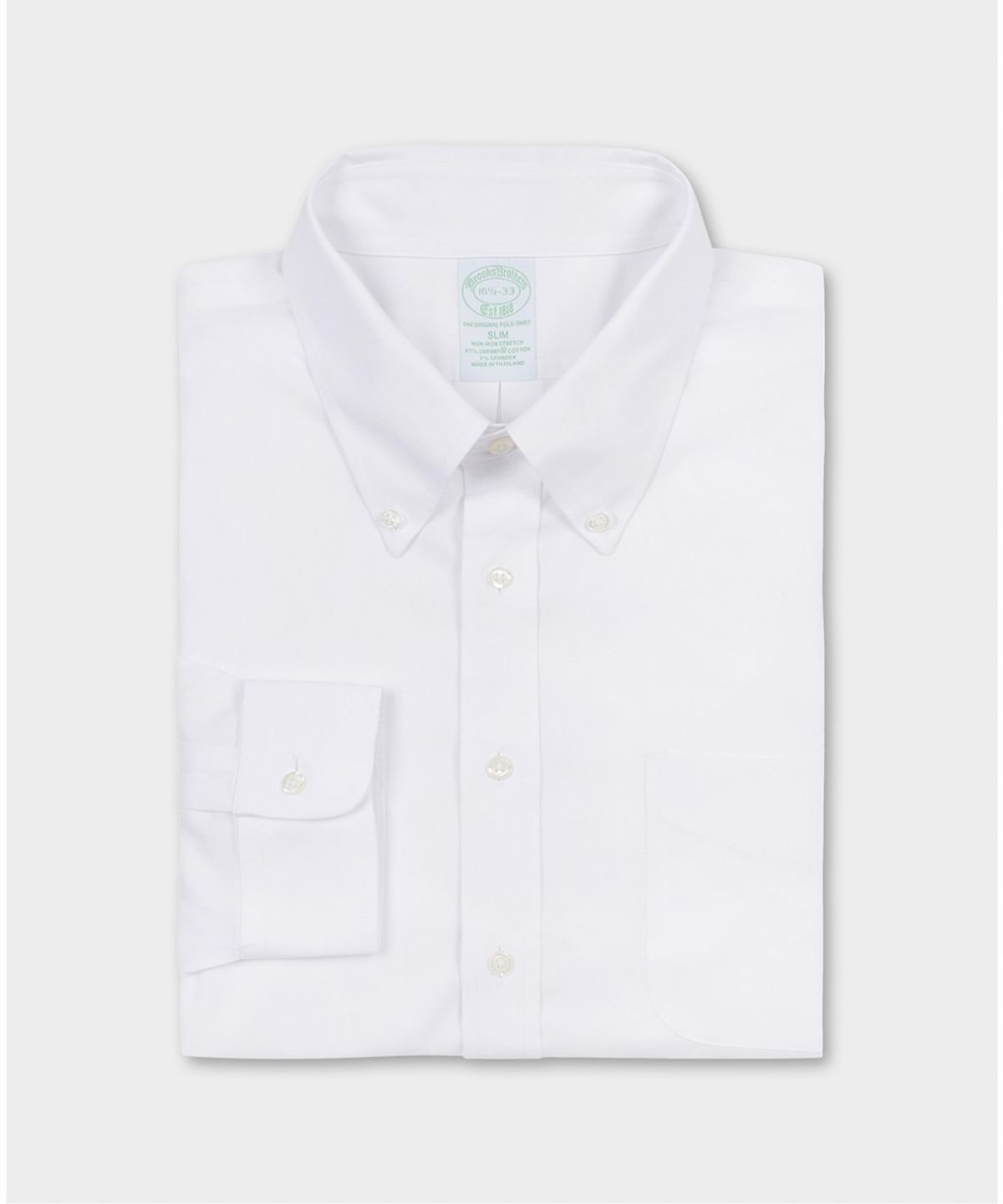 브룩스 브라더스(BROOKS BROTHERS) 논아이론 폴로버튼다운 드레스셔츠 (화이트) (BBTSMM9385A)