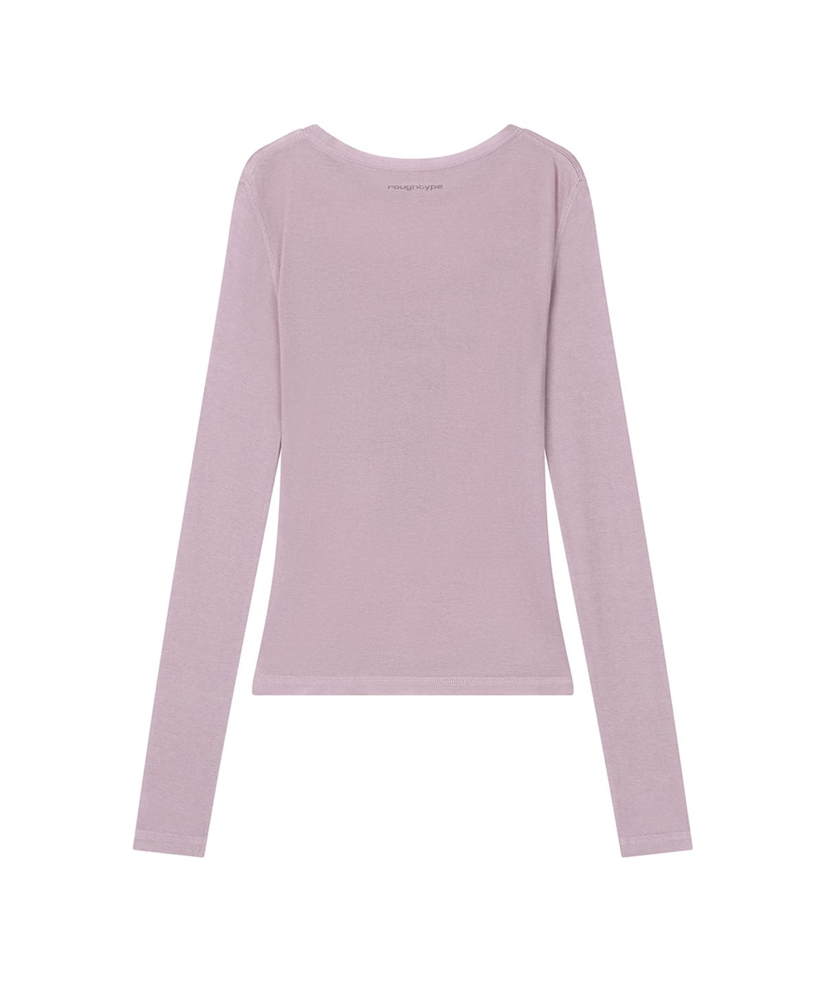 로타입(ROUGHTYPE) Crack Logo Slim Long Sleeve - Indi pink