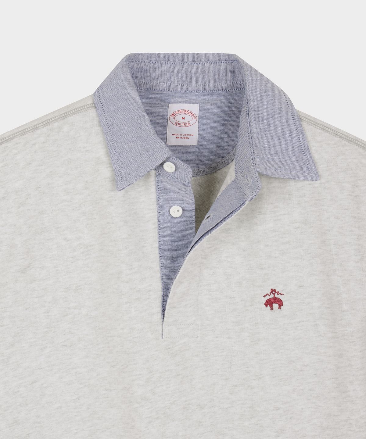 브룩스 브라더스(BROOKS BROTHERS) 솔리드 데님 럭비 셔츠 (그레이) (BBNTMMG303)