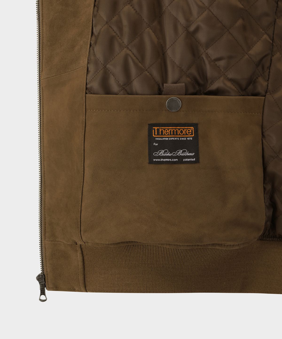 브룩스 브라더스(BROOKS BROTHERS) 스웨이드 봄버 재킷 (다크베이지) (BBLJMNG301)