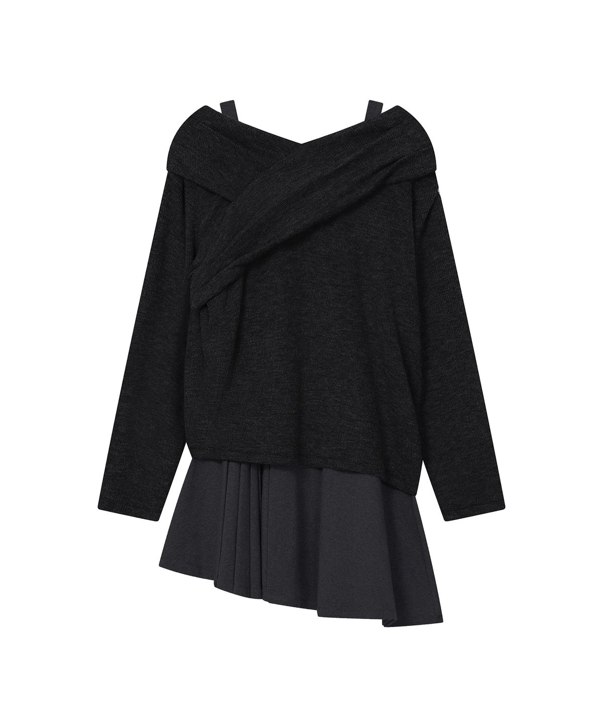 미세키서울(MISEKI SEOUL) Layered pleats one piece SET BLACK