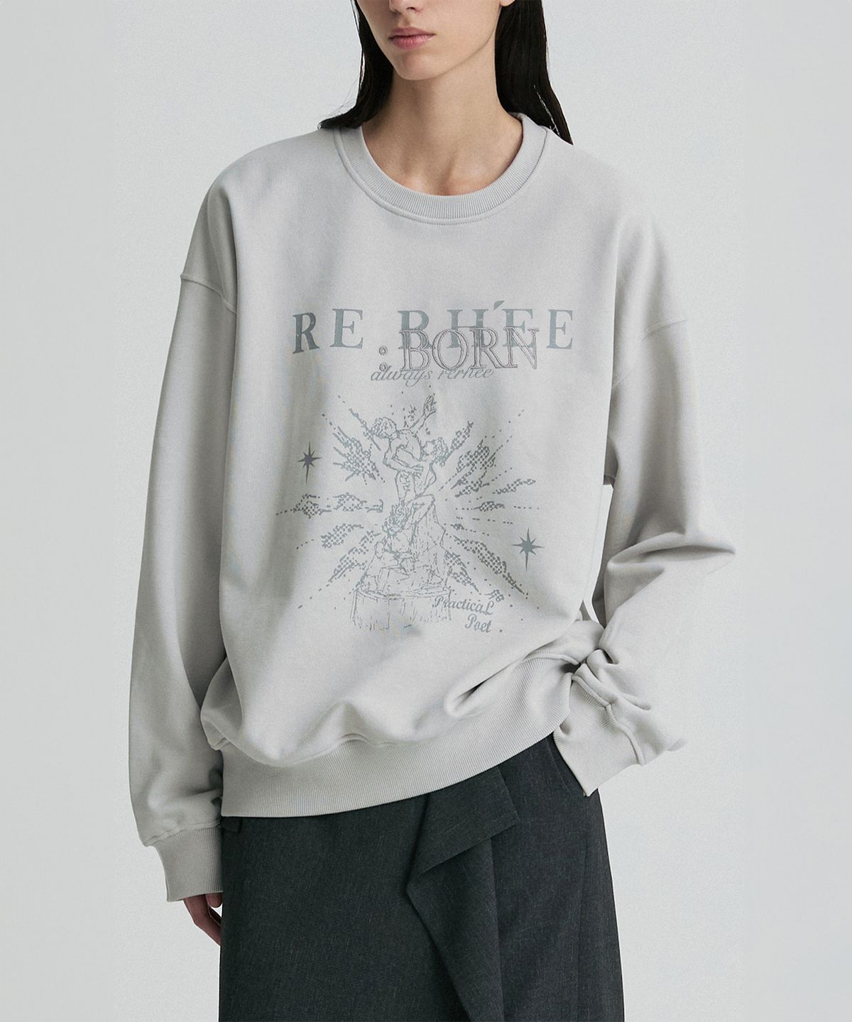 리이(RE RHEE) REBORN SWEATSHIRT DOVEGRAY