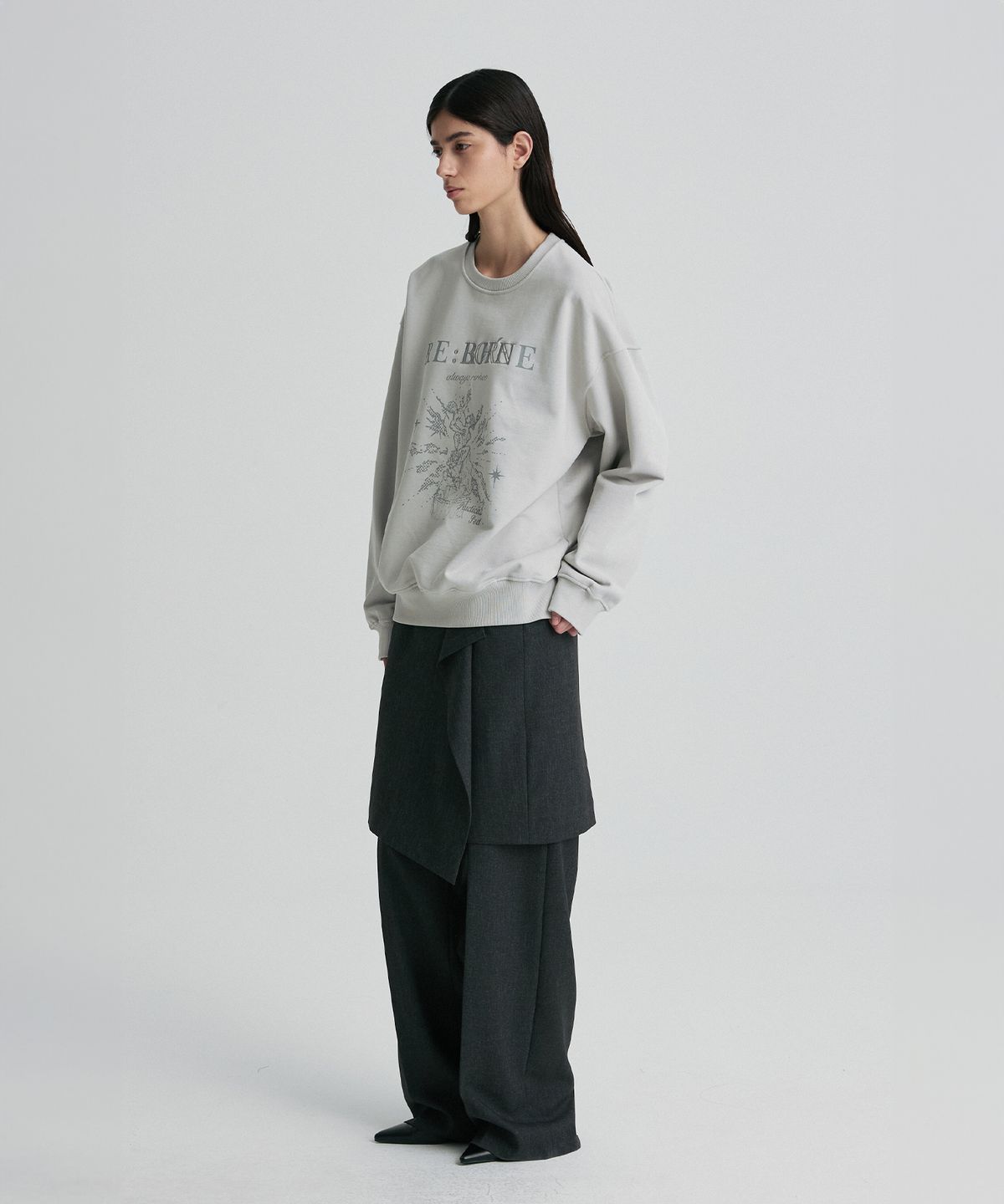 리이(RE RHEE) REBORN SWEATSHIRT DOVEGRAY