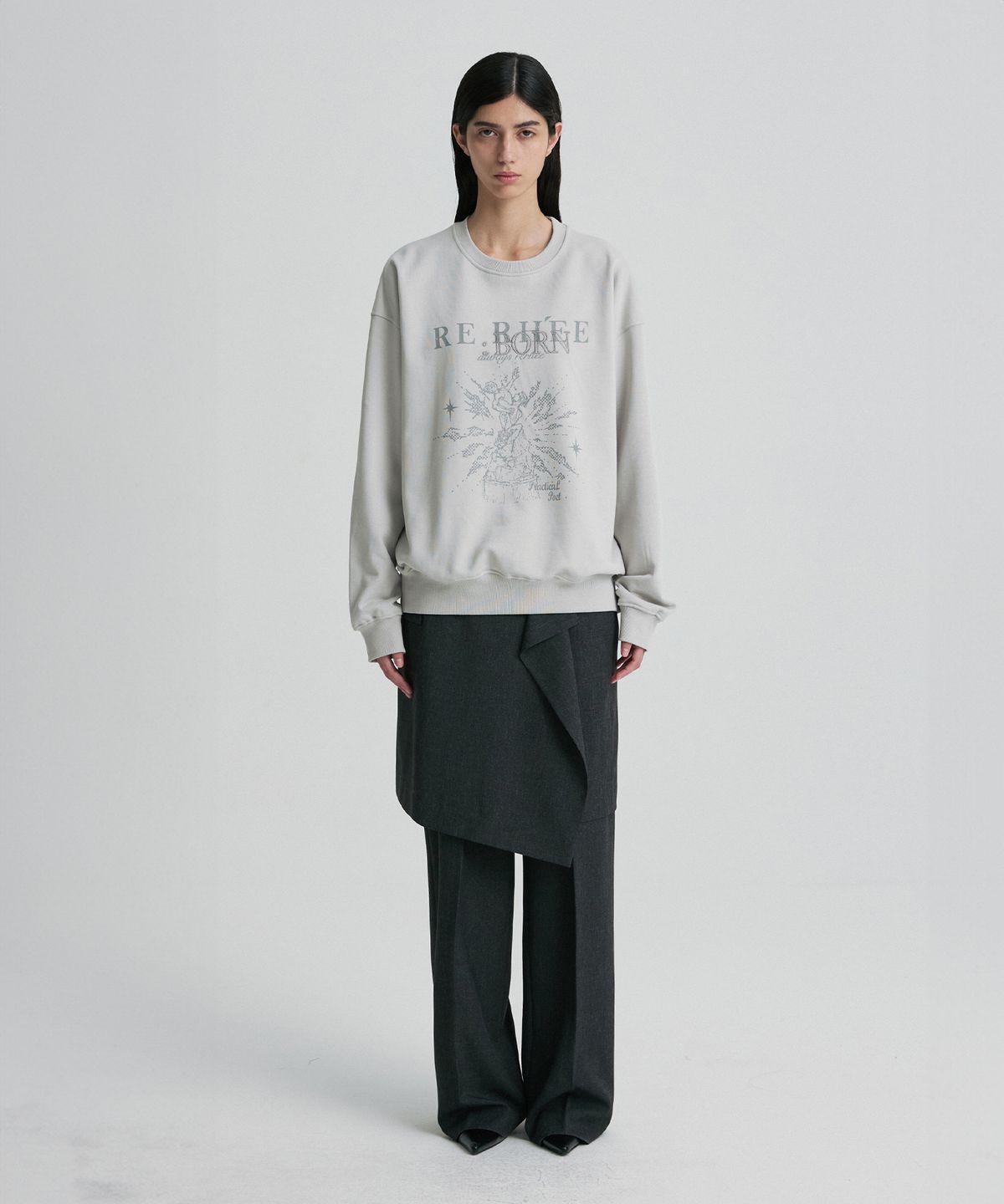 리이(RE RHEE) REBORN SWEATSHIRT DOVEGRAY