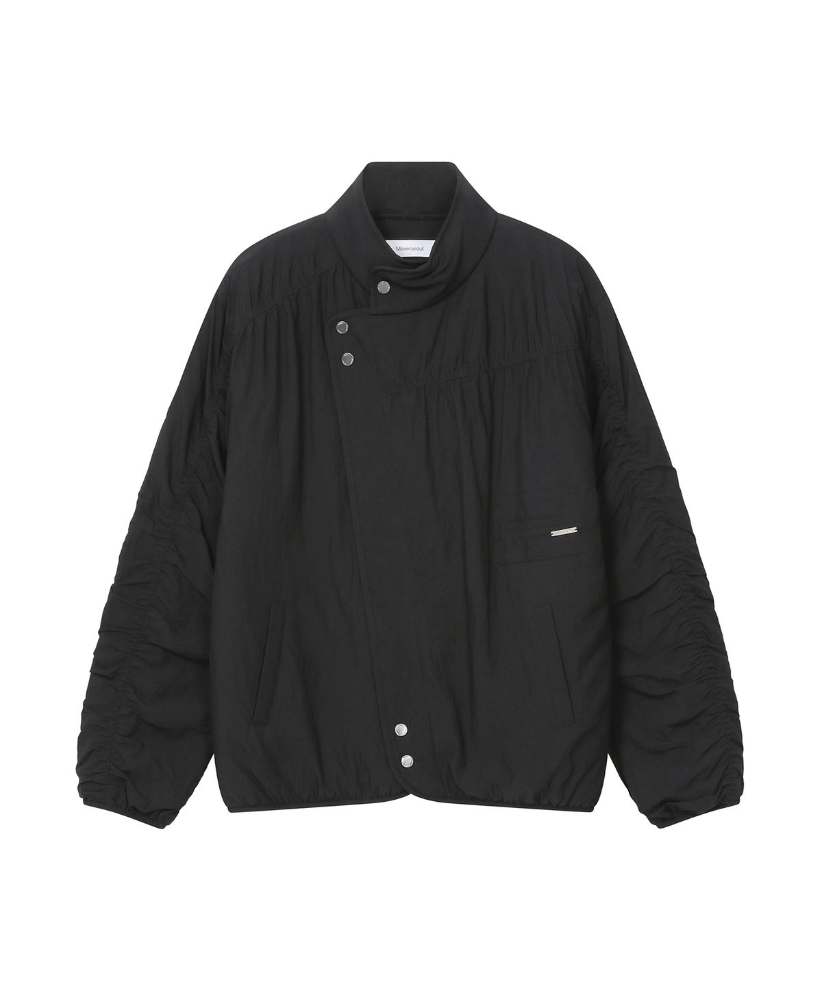 미세키서울(MISEKI SEOUL) Diagonal shirring padded jacket BLACK