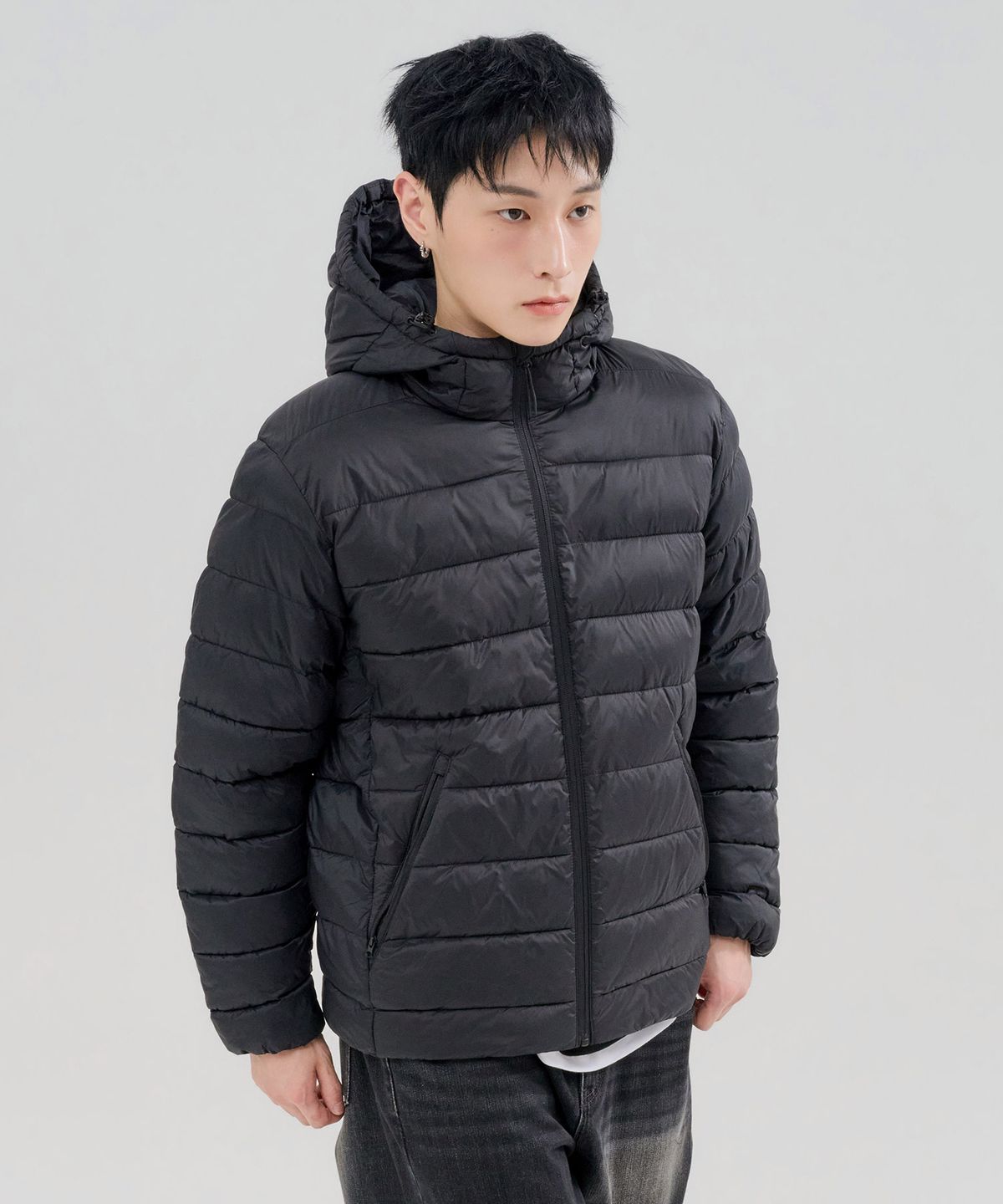 체이스컬트(CHASECULT) 공용 라이트 패딩 후드 점퍼-FFRU4121C03