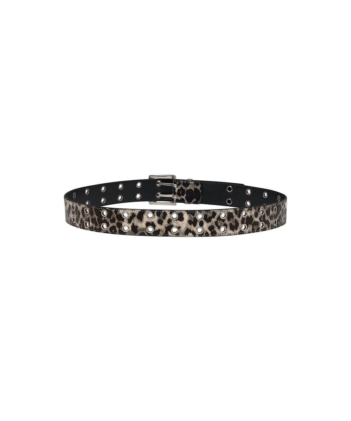 로타입(ROUGHTYPE) Snake Skin Leopard Belt - Ivory