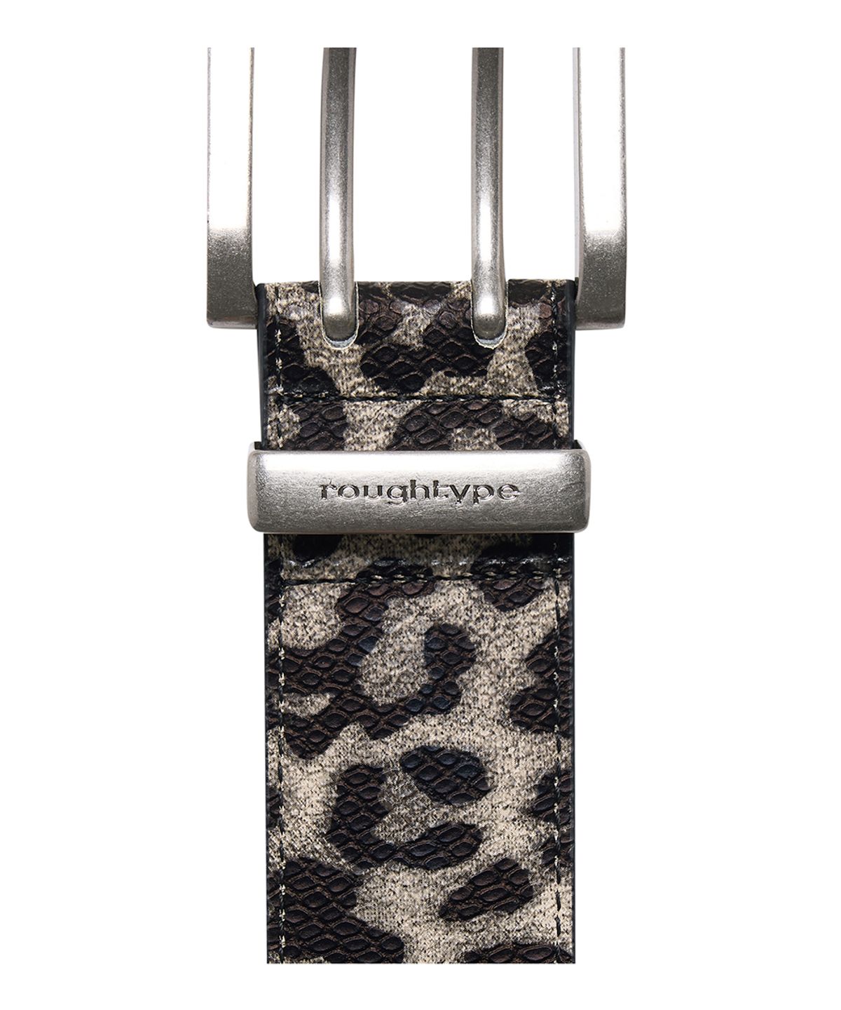 로타입(ROUGHTYPE) Snake Skin Leopard Belt - Ivory