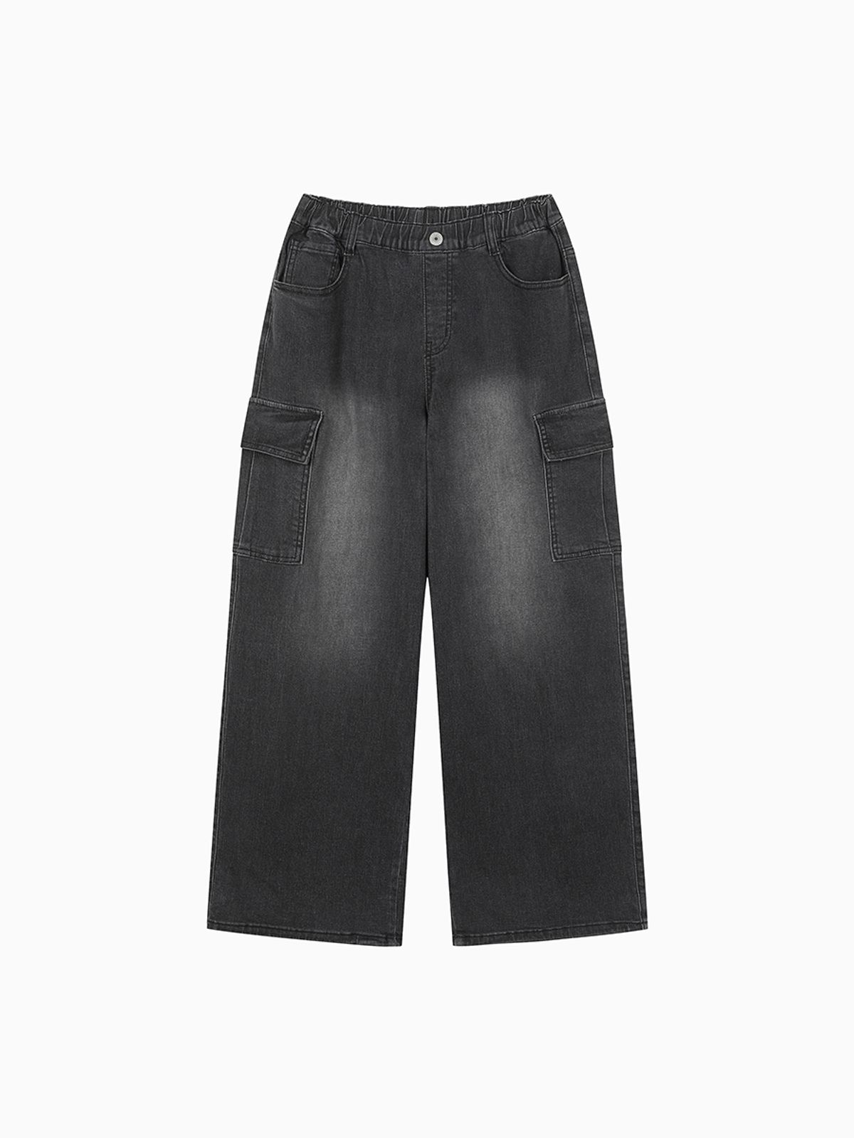 행텐 틴즈(HANGTEN TEENS) 틴즈 스판 카고 와이드 데님팬츠_044(14580-055-602-10)