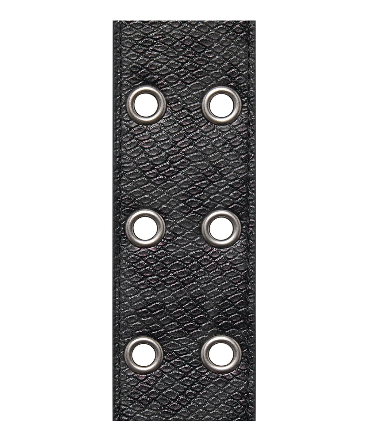 로타입(ROUGHTYPE) Snake Skin Leopard Belt - Charcoal