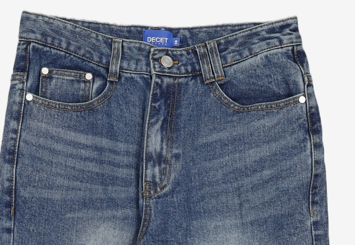 데케트(DECET) Dawn Semi Wide Jeans DCPT002LaserBlue 28