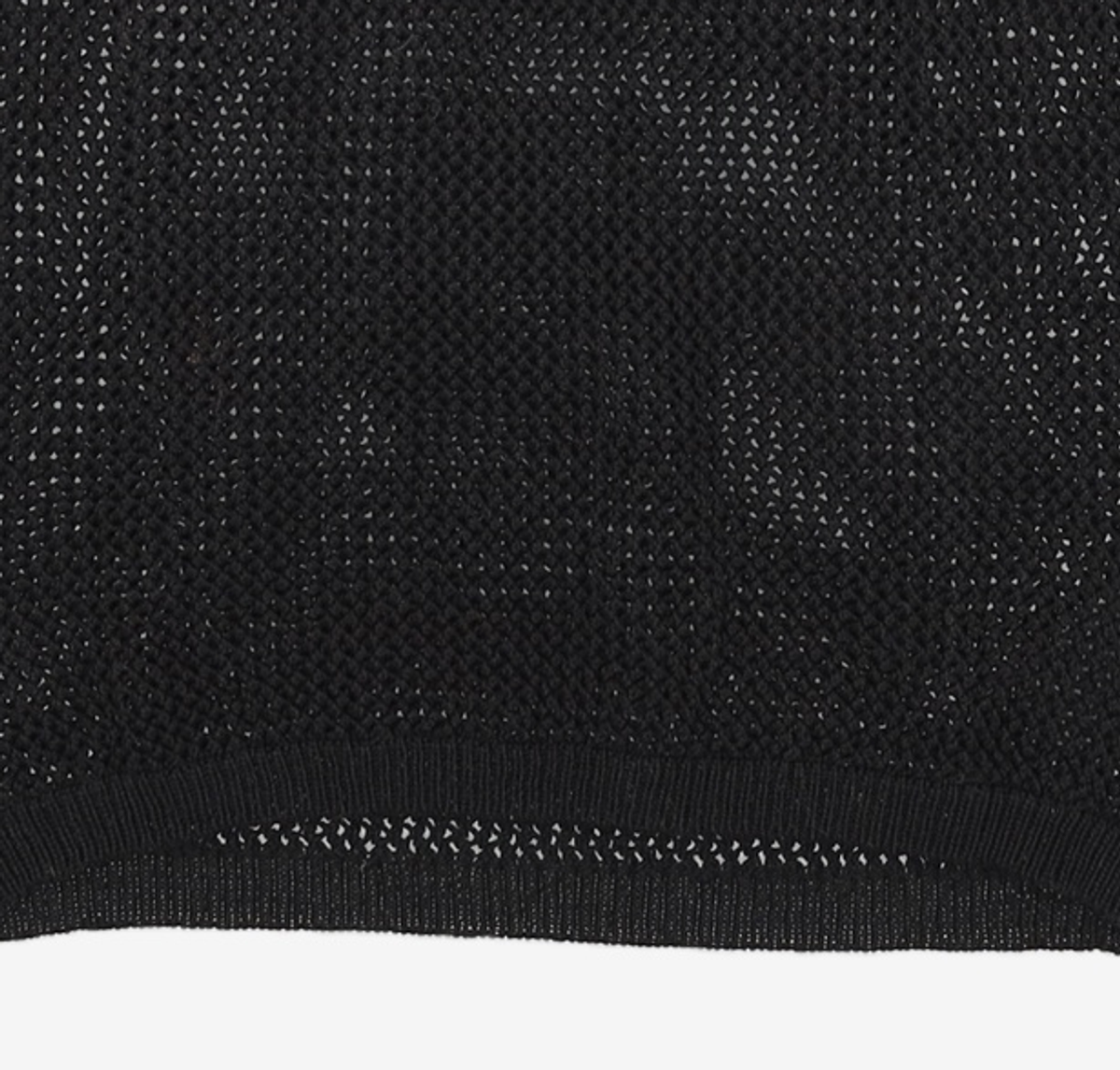 032씨(032C) (U) 레이스 니트 탱크 탑 블랙 LACE KNIT TANKTOP BLACK XL