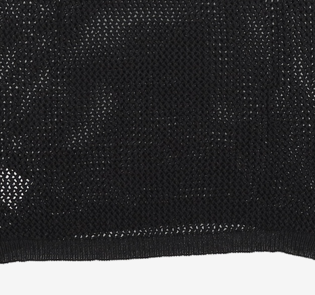 032씨(032C) (U) 레이스 니트 탱크 탑 블랙 LACE KNIT TANKTOP BLACK XL