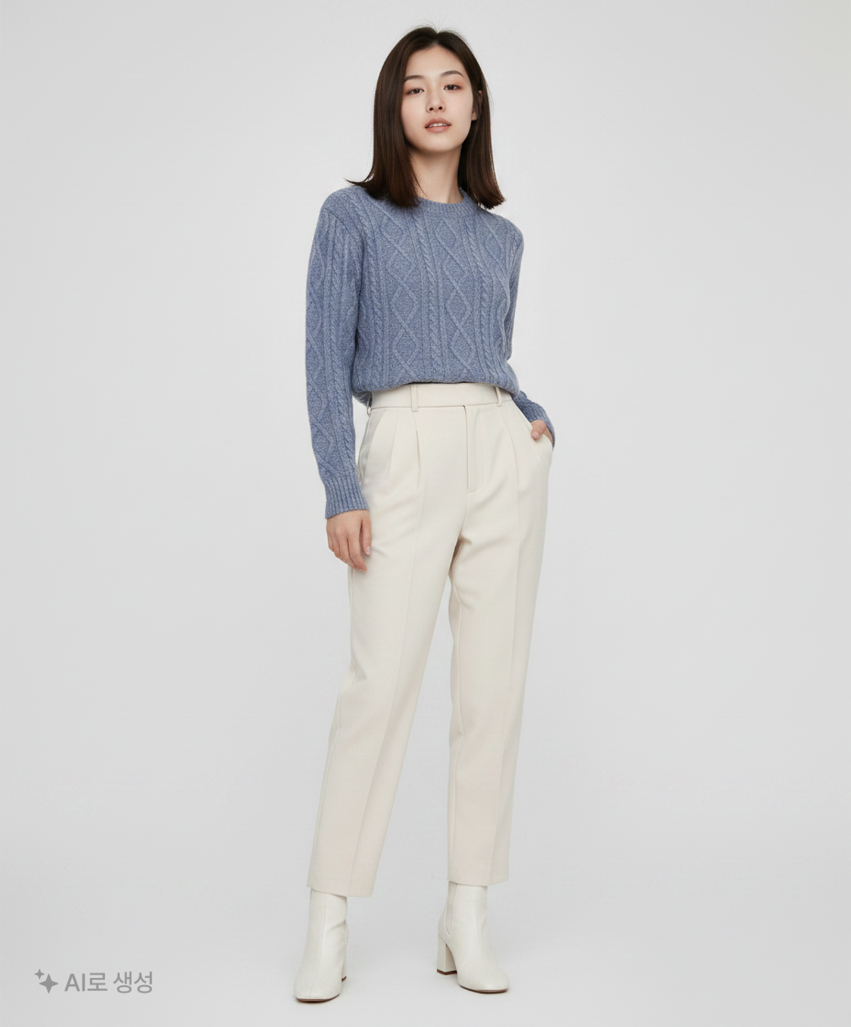 미쏘(MIXXO) 보카시 케이블 풀오버 (KABV17T RE) MIWKABC4QT S