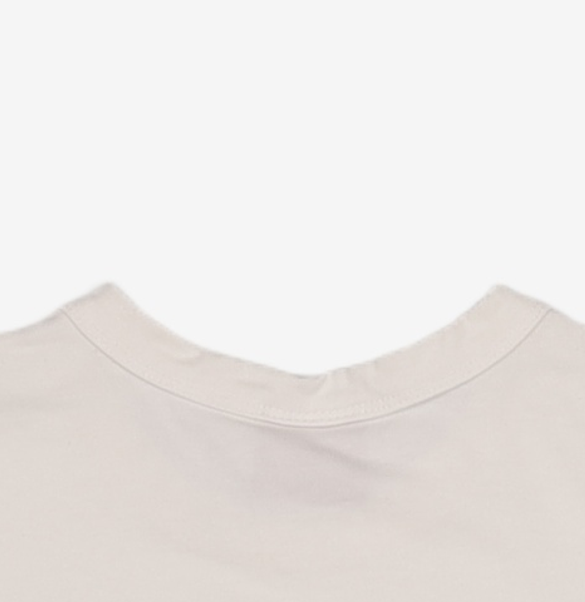 우알롱(WOOALONG) Fitted crop T-shirt - WHITE S