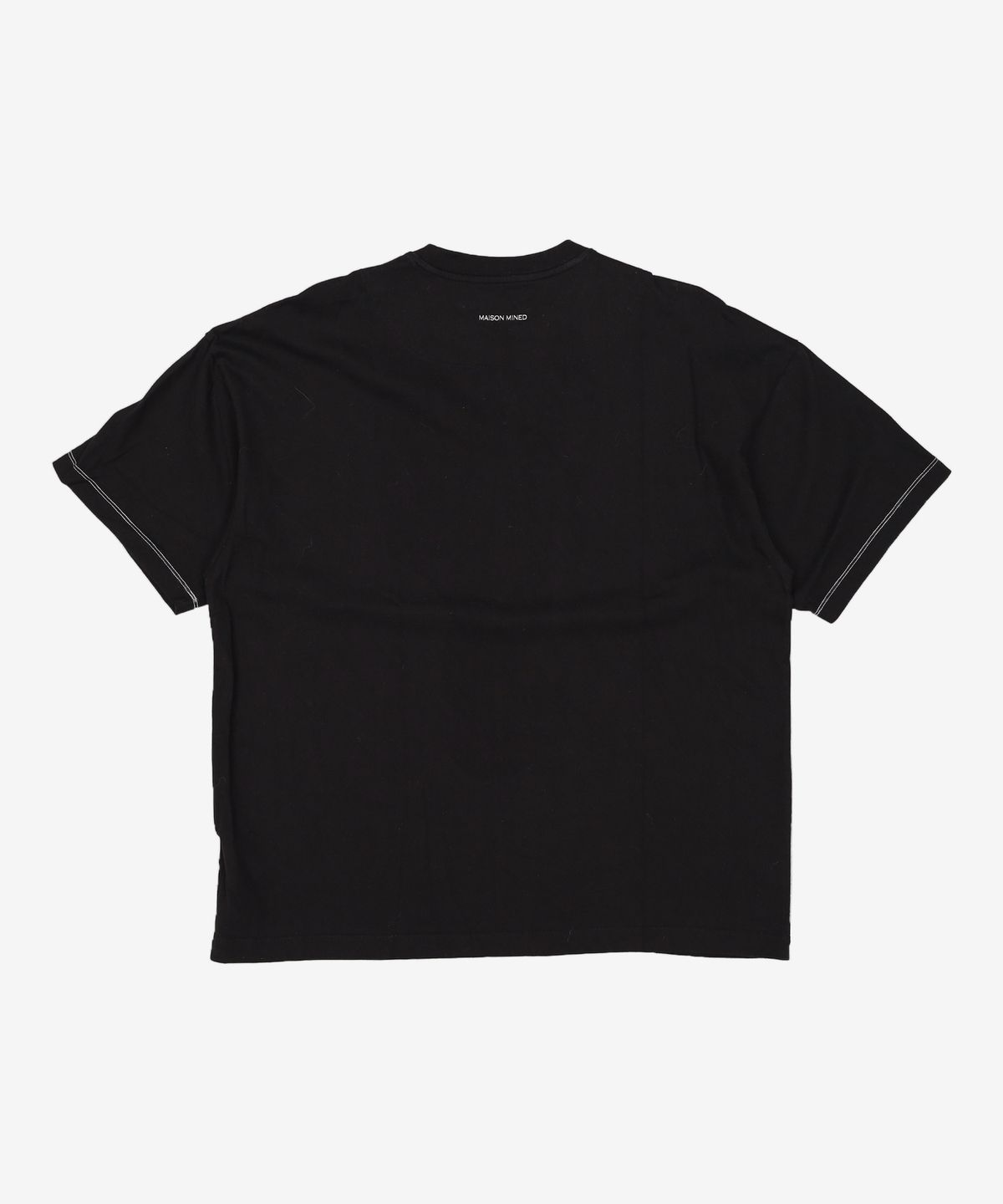 메종미네드(MAISON MINED) MONOCHROME HALF SLEEVE BLACK 2XL