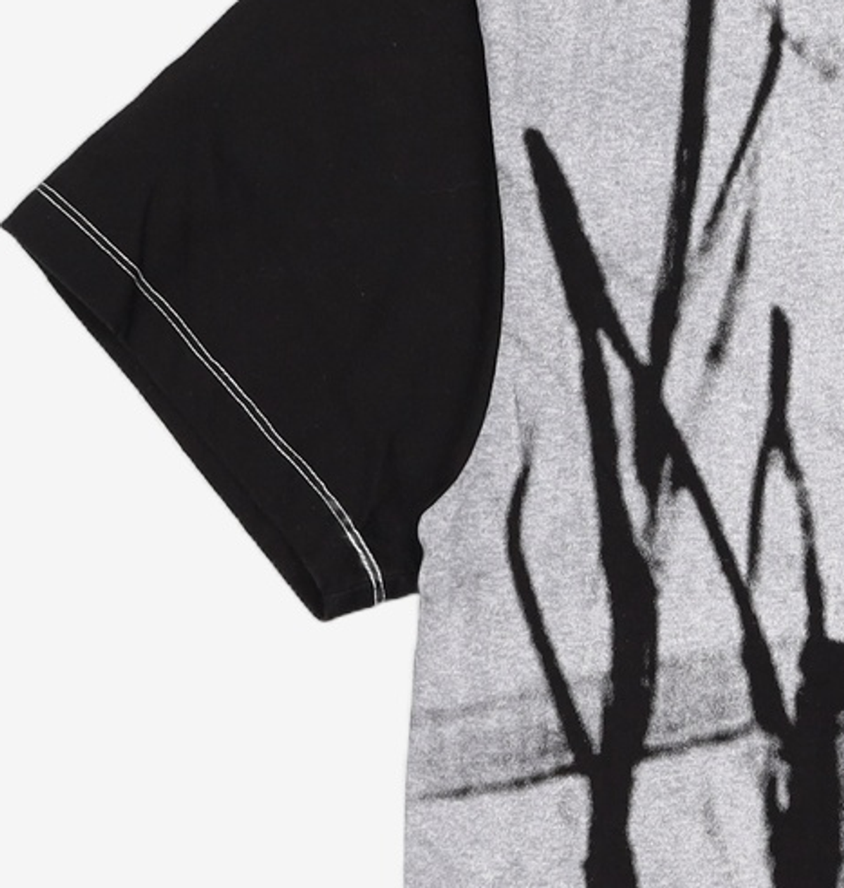 메종미네드(MAISON MINED) MONOCHROME HALF SLEEVE BLACK 2XL