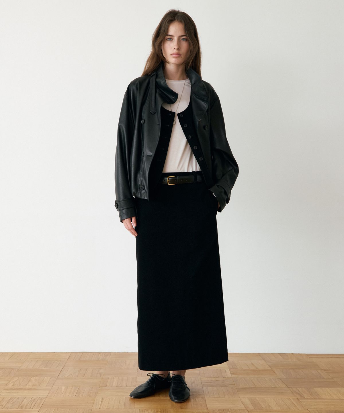 르메메(LEMEME) Moire Maxi Skirt_3colors