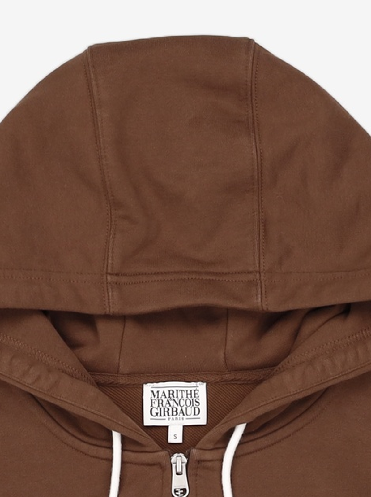 마리떼 프랑소와 저버(MARITHÉ + FRANҪOIS GIRBAUD) W CIRCLE LOGO CROP HOODIE ZIPUP brown S