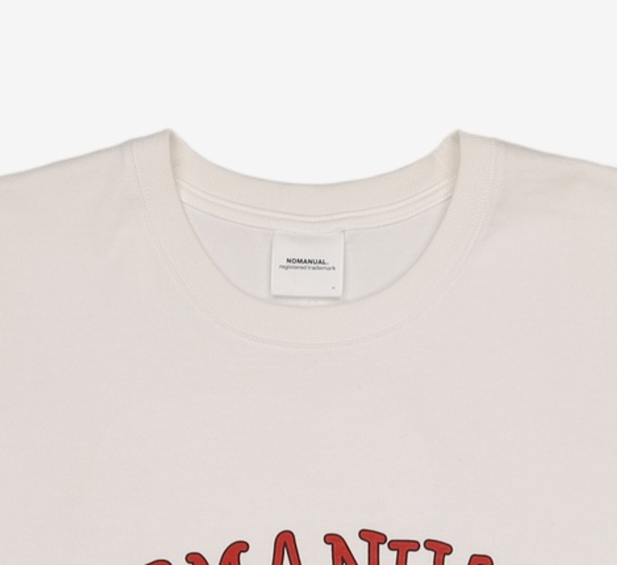 노매뉴얼(NOMANUAL) DRAWING ARCH LOGO T-SHIRT - WHITE XL