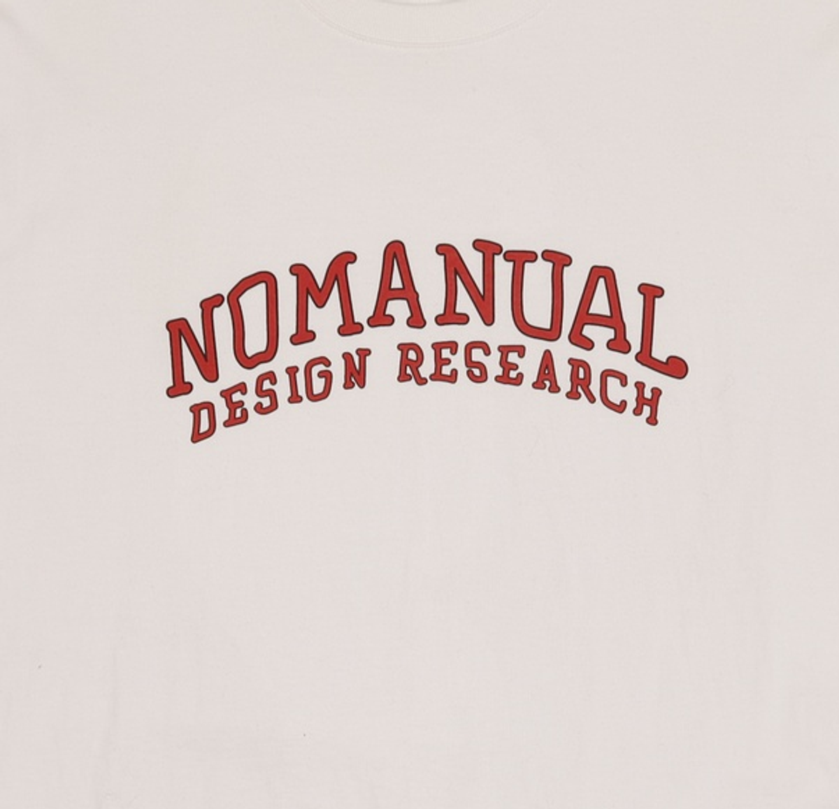 노매뉴얼(NOMANUAL) DRAWING ARCH LOGO T-SHIRT - WHITE XL