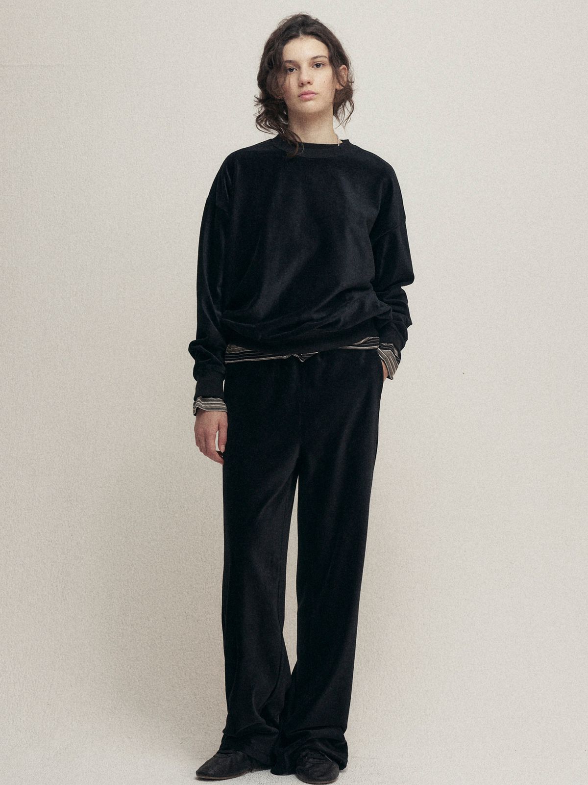 마롭(MALOUPE) 2308 테이핑 밴딩 팬츠 (블랙)