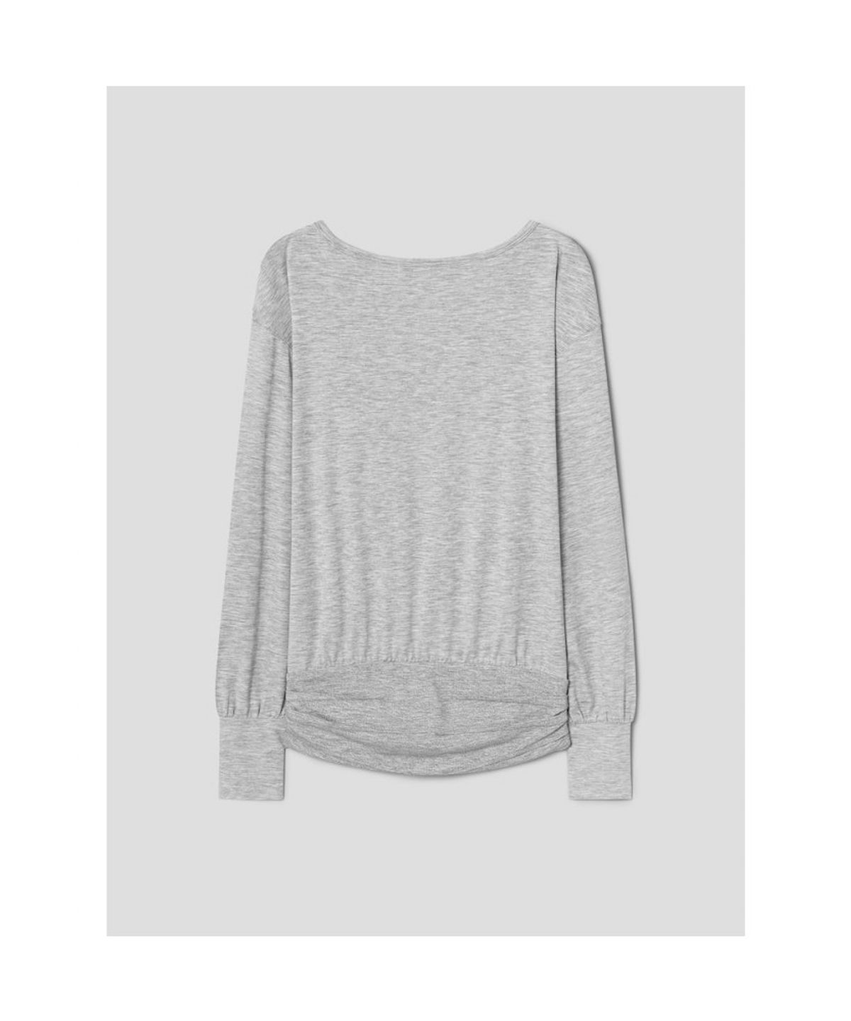 앙개(ANGGAE) Draped Belt TShirt   Light Grey