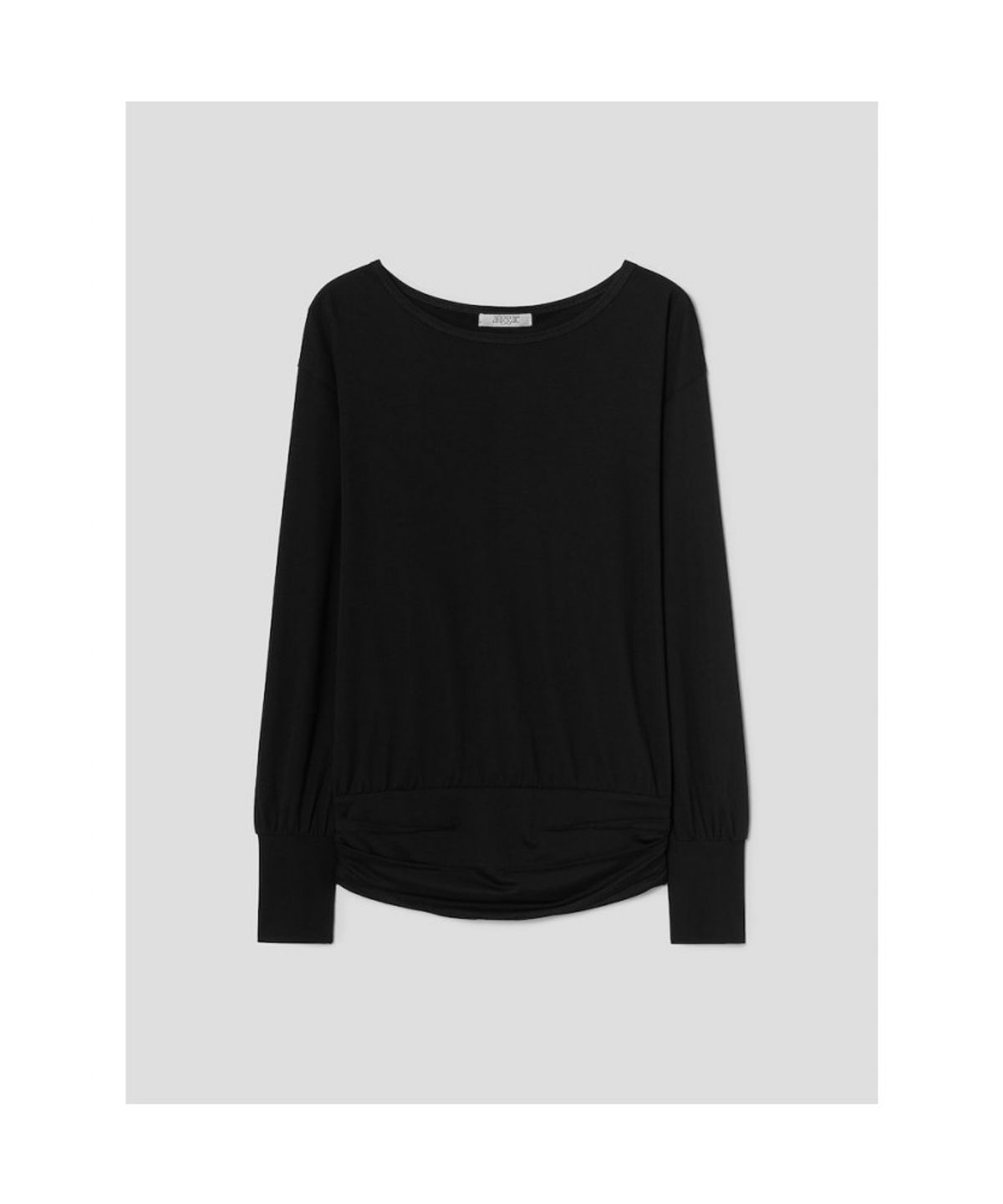 앙개(ANGGAE) Draped Belt TShirt   Black