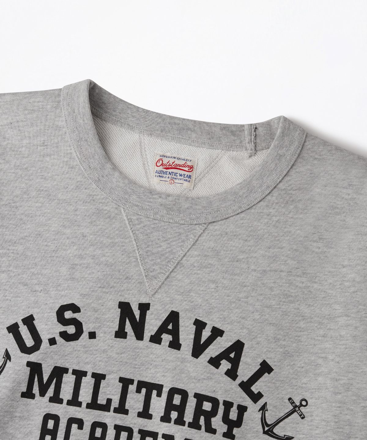 아웃스탠딩(OUTSTANDING) MIL SWEAT(U.S. NAVAL)_3%MELANGE GRAY