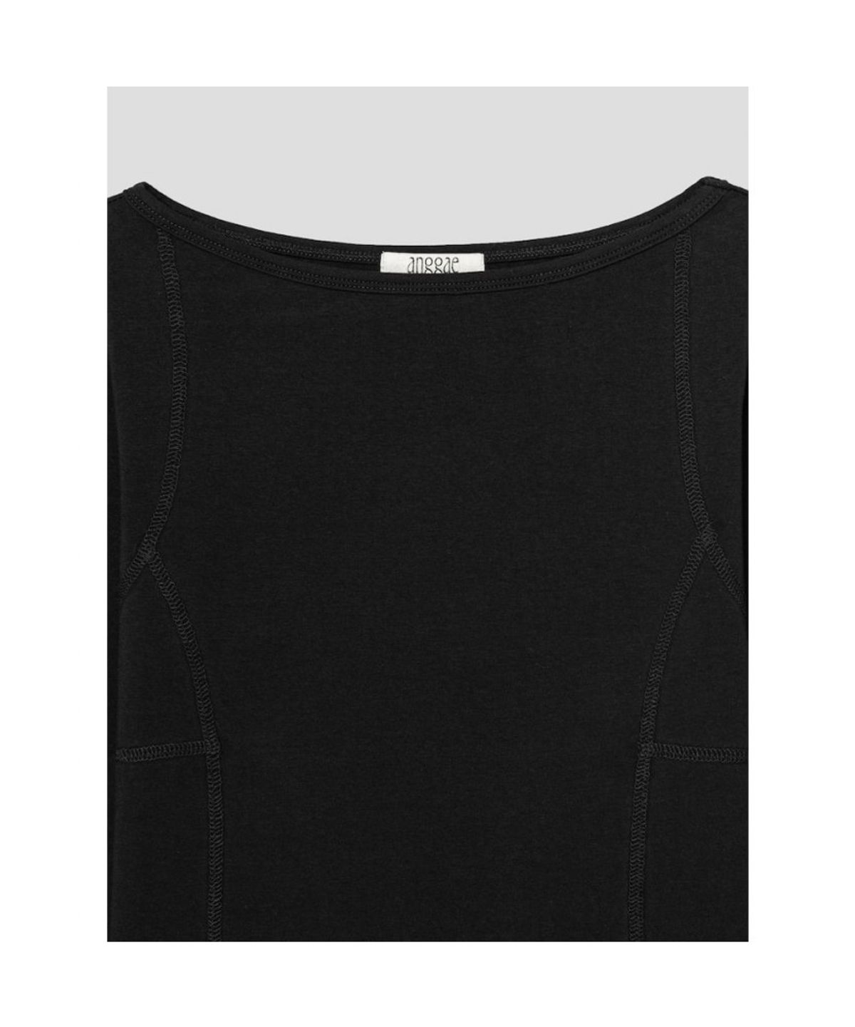 앙개(ANGGAE) Parallel  Long Sleeve TShirt   Black