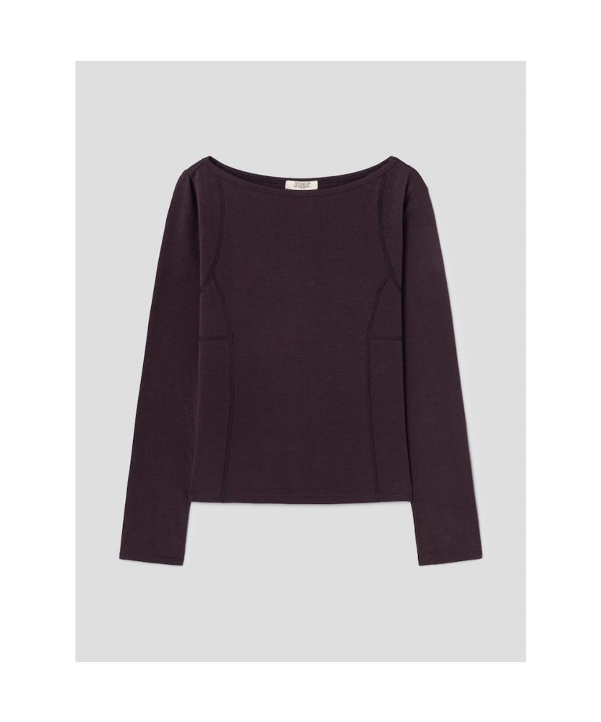 앙개(ANGGAE) Parallel  Long Sleeve TShirt   Brown