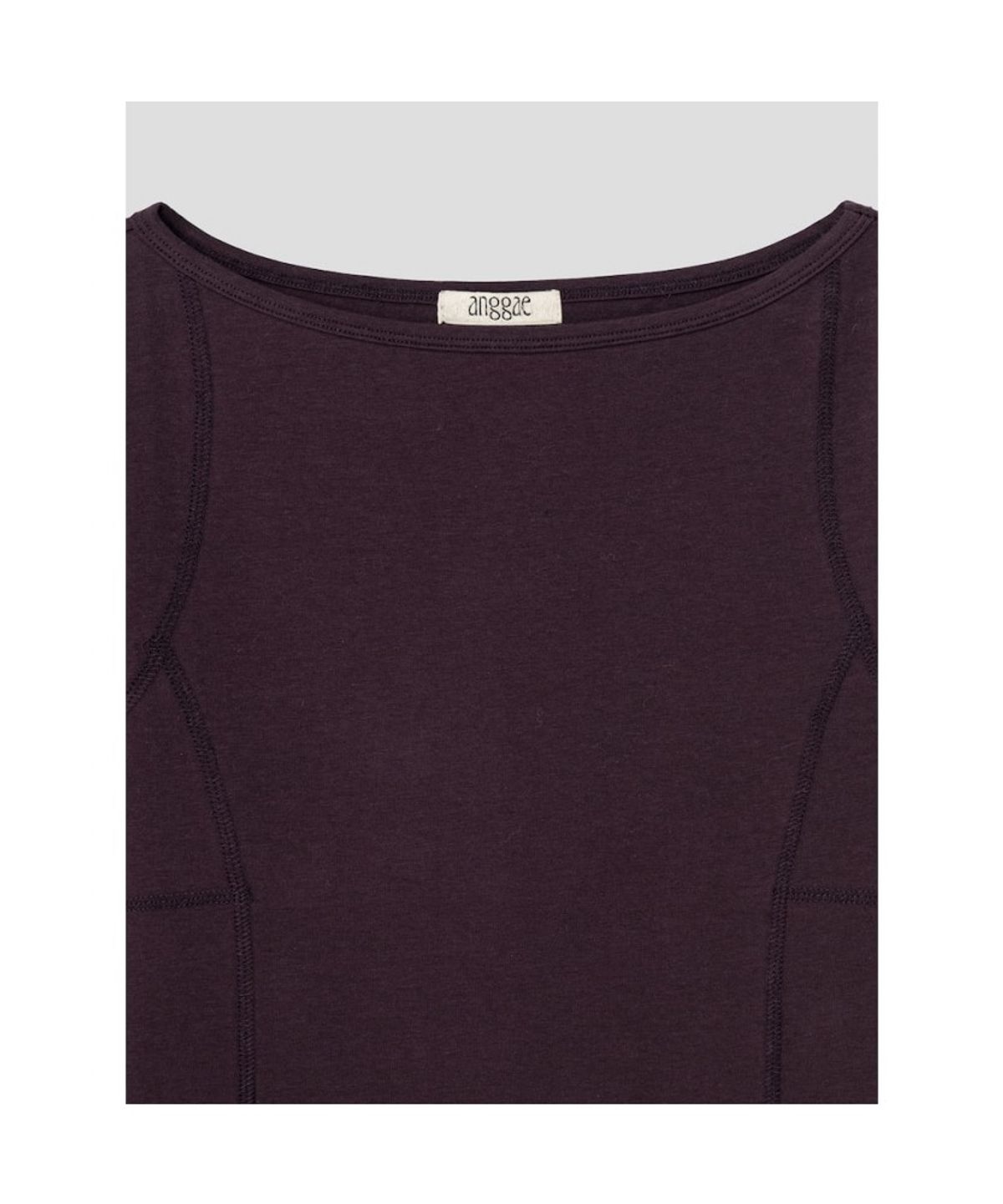 앙개(ANGGAE) Parallel  Long Sleeve TShirt   Brown