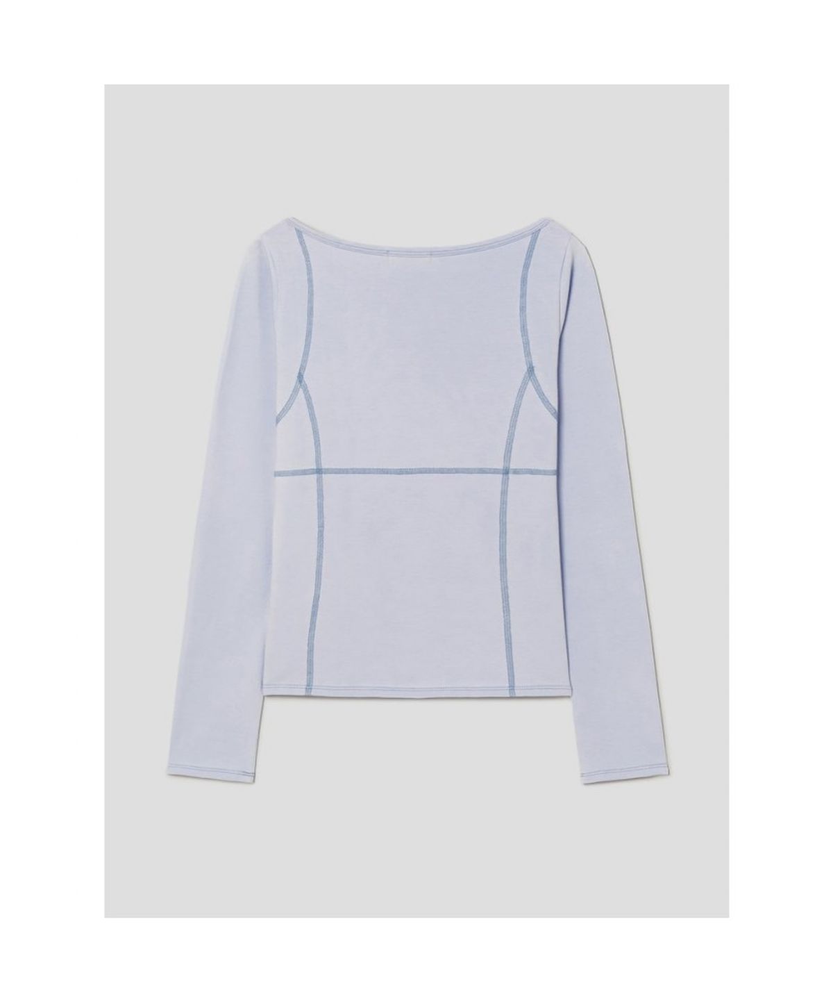 앙개(ANGGAE) Parallel  Long Sleeve TShirt   Sky Blue