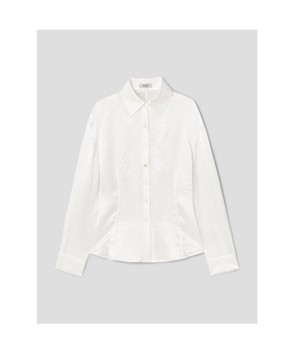 앙개(ANGGAE) Satin  Shirt  Ivory