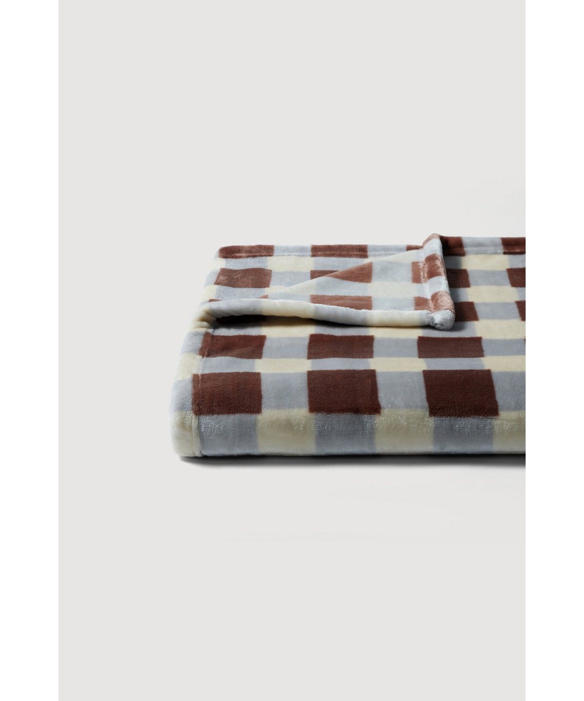 자주(JAJU) 체크 블럭 극세사 블랭킷 140x170cm  블루