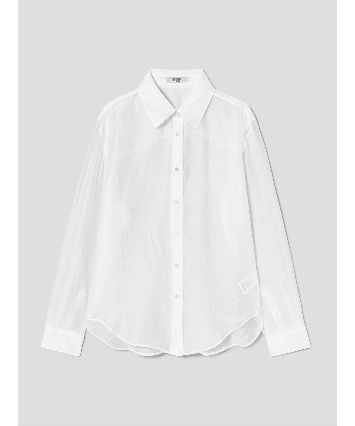 앙개(ANGGAE) Sheer Shirt  White