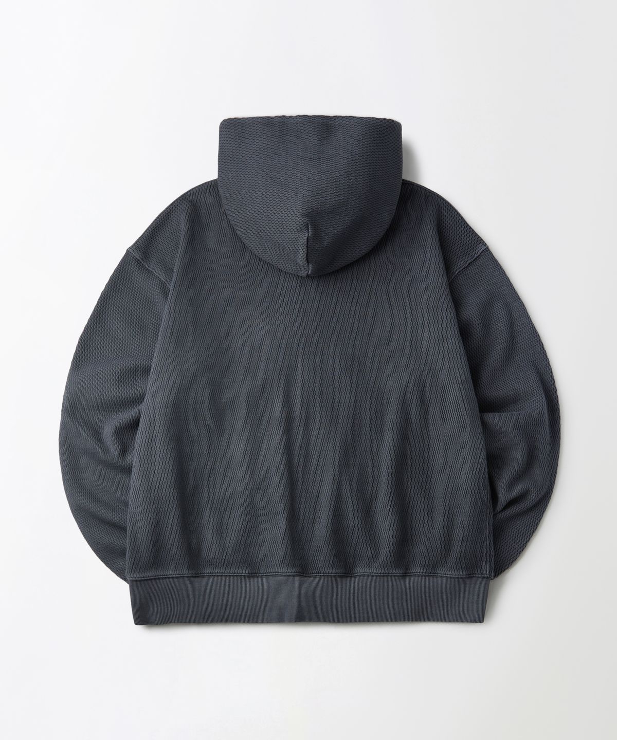아웃스탠딩(OUTSTANDING) THERMAL PIGMENT WASHED HOOD ZIP_PIGMENT NAVY