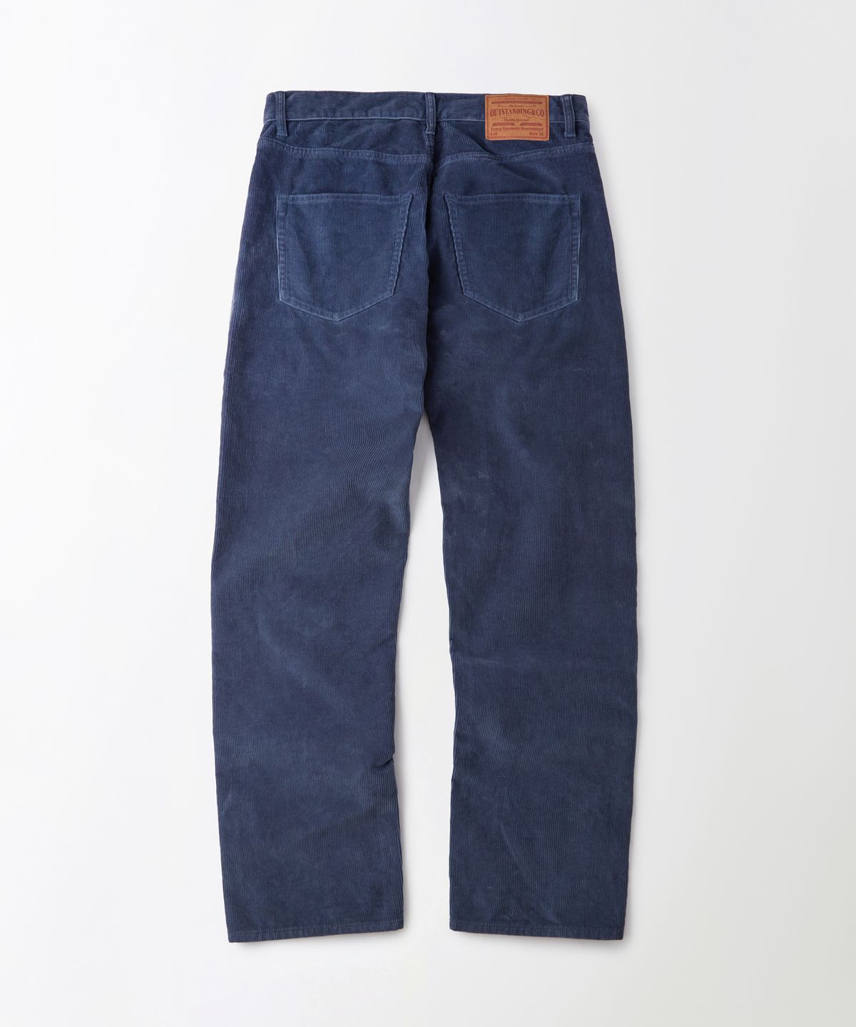 아웃스탠딩(OUTSTANDING) 40S CORDUROY STRAIGHT PANTS_WASHED NAVY