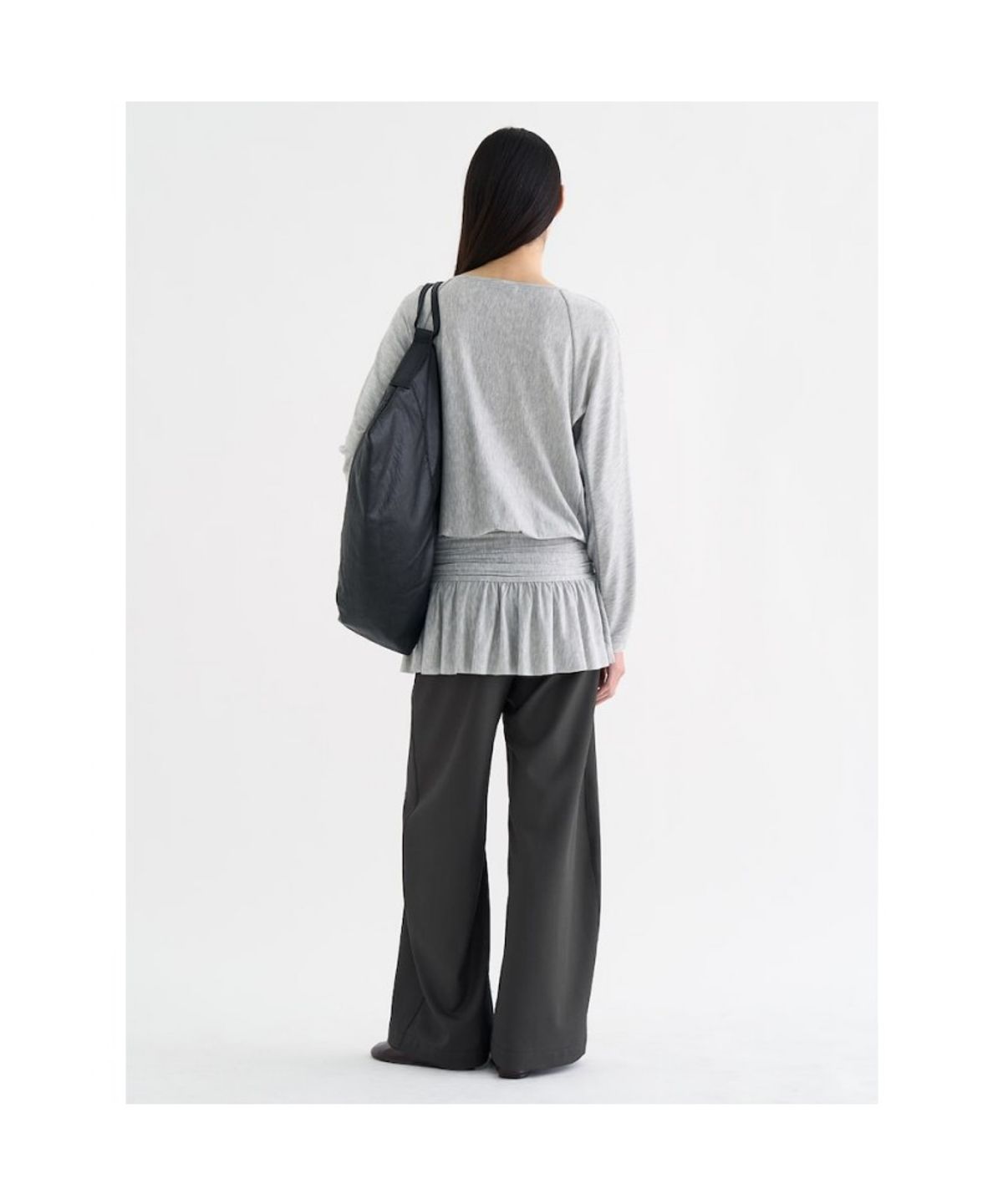 앙개(ANGGAE) Jersey Minidress   Light Grey