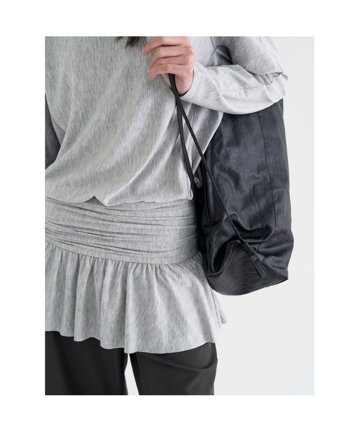 앙개(ANGGAE) Jersey Minidress   Light Grey