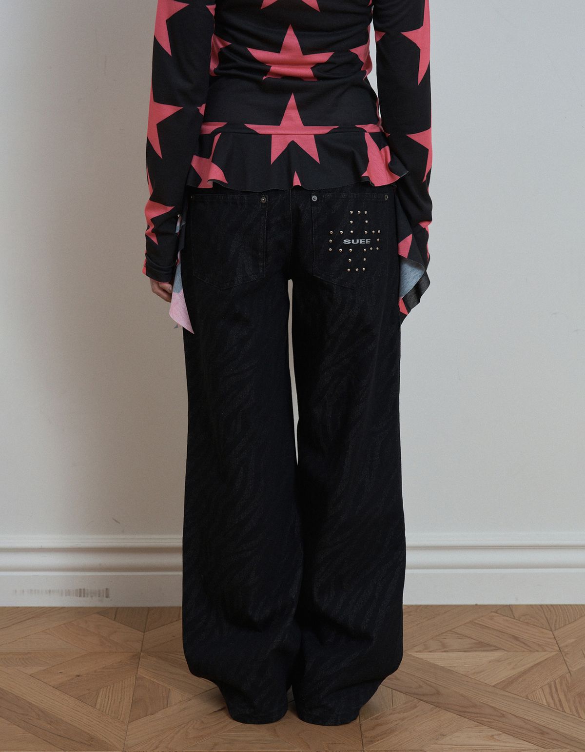 셋업이엑스이(SETUP-EXE) ZEBRA DENIM PANTS / BLACK