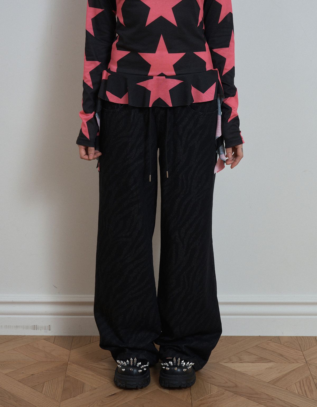 셋업이엑스이(SETUP-EXE) ZEBRA DENIM PANTS / BLACK