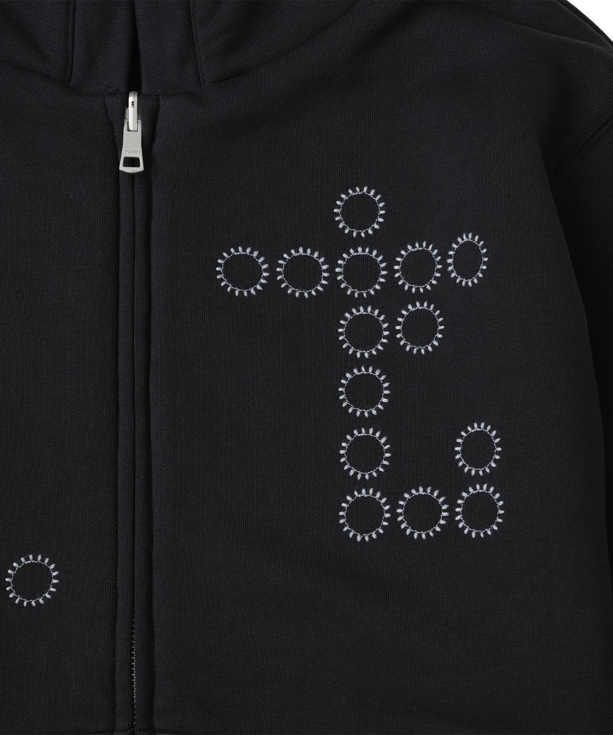 더콜디스트모먼트(THECOLDESTMOMENT) TCM reversible t logo hooded zip-up (black)