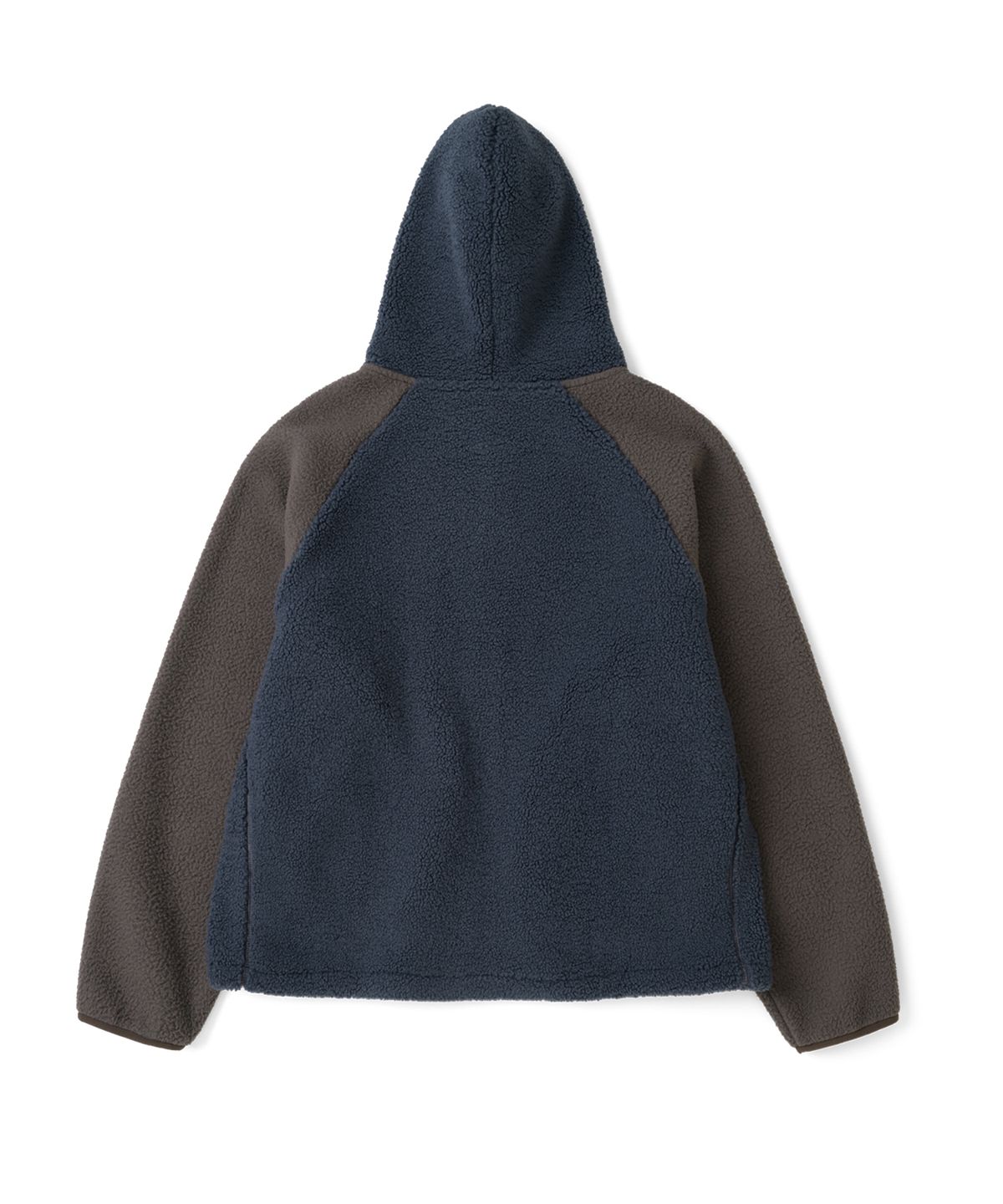 더콜디스트모먼트(THECOLDESTMOMENT) TCM contrast fleece hooded zip-up (navy)